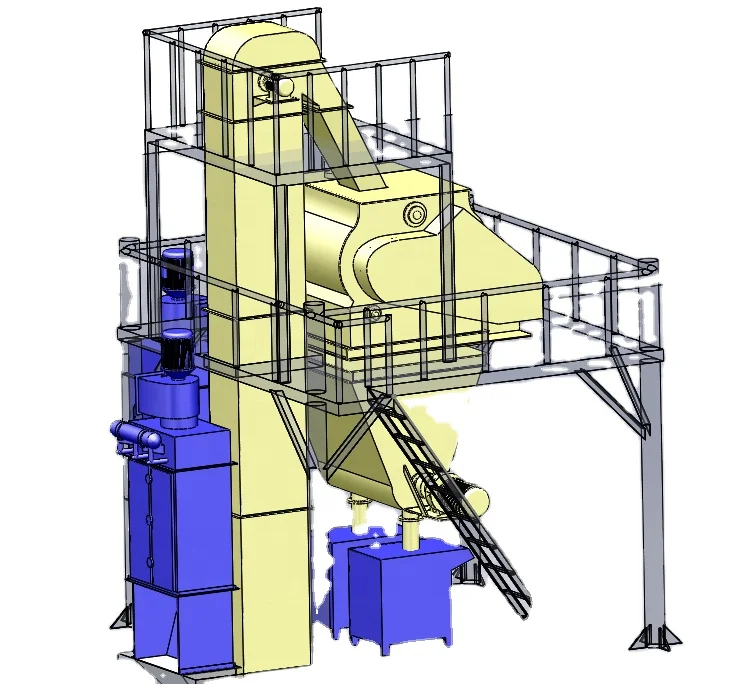 3-5T/H Stainless/Carbon Steel Premix Simple Ribbon Blender Mixer Dry Dry Mortar Machines Plant