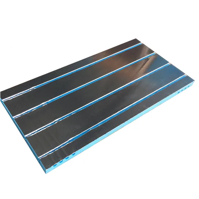 Grooved Underfloor hydronic heating system with Aluminum eps xps insulation board with high r value