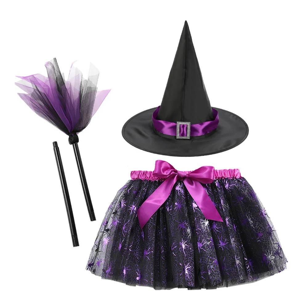 Halloween Costumes Witch Dress Up Kids Costumes Cosplay Party Carnival Witch Dress