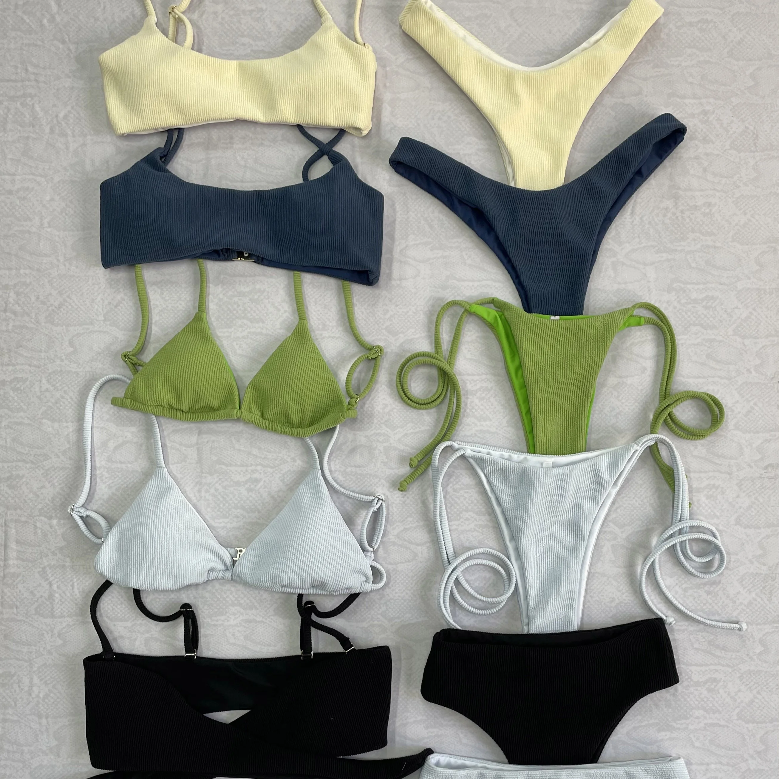  New Material textured Sexy swimsuit Brazilian beachwear Push Up Off Shoulder Beach Women Swimwear