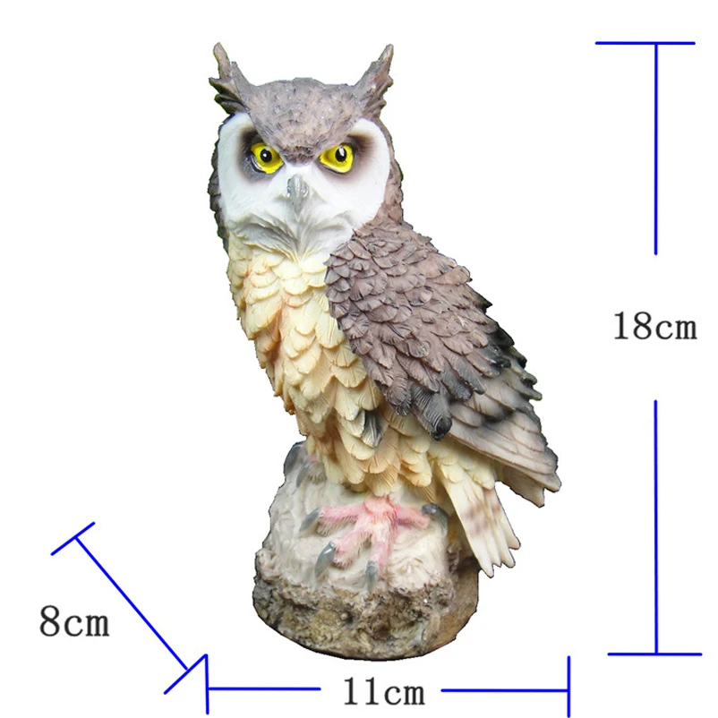 2021 Christmas Yard Garden Decoration Realistic Manmade Artificial Resin Patio Lawn Owl Crafts Statue Art Model Figures Gifts