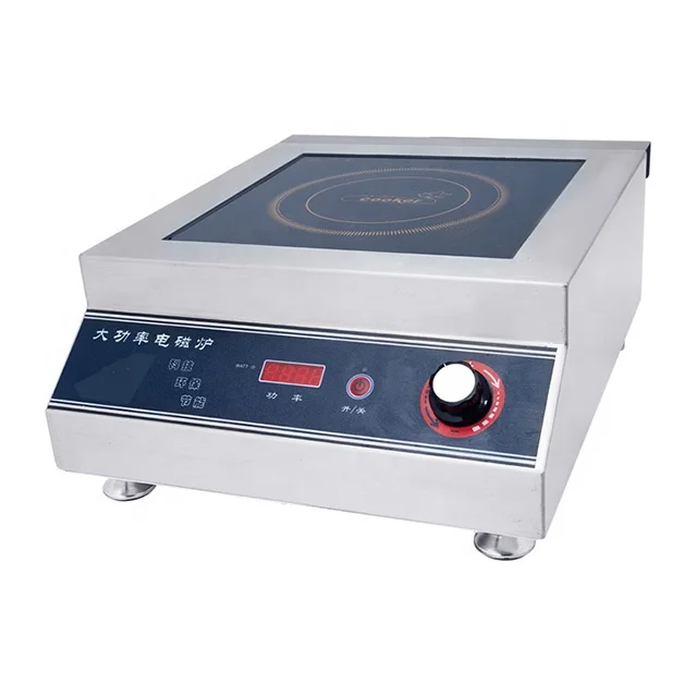 Кухня б/у 3500W 220 В коммерческий Электрический Электромагнитная Индукционная Плита варочная Черный Серебряный OEM сталь
