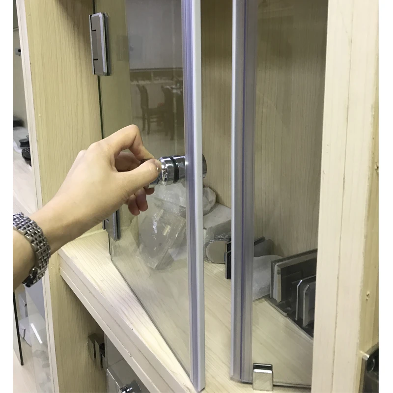 Factory Price 180 degree tempered glass magnetic seal strip for shower door