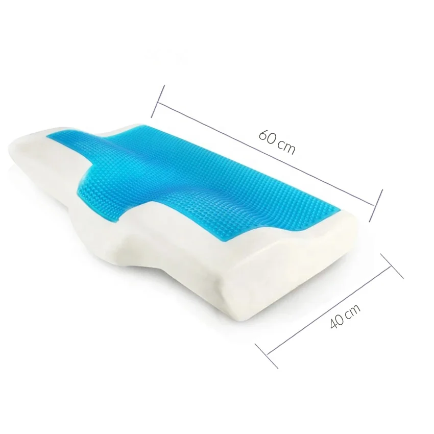 Kingworth High Quality Sleeping Gel Infused Memory Foam Ergonomic Cooling pillow Cool Orthopedic Neck Pillow With Gel