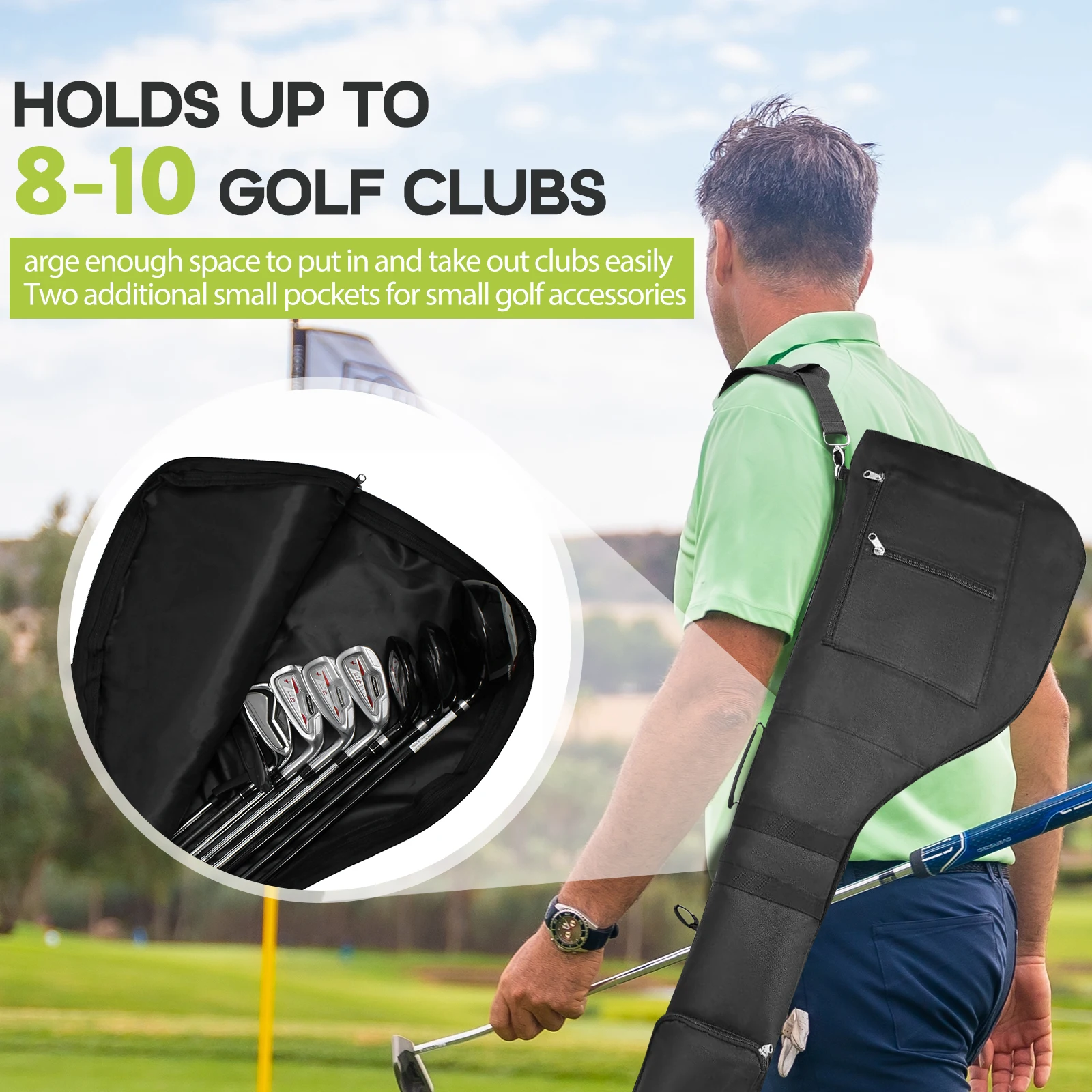 Latest Design USA Flag Mini Golf Carry Gun Bag Nylon Waterproof Golf Sunday Bag Lightweight Golf Club Carry Bag