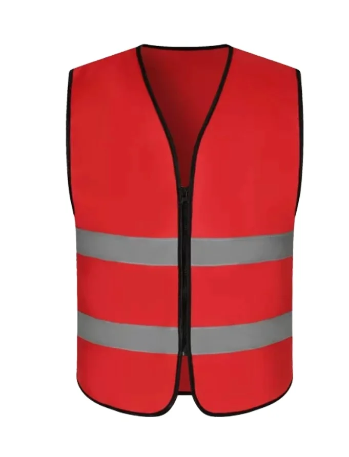 Best-Selling Heavy Duty Construction Safety Vest High Visibility Reflective Polyester Jacket Customizable Logo Fluorescent Light