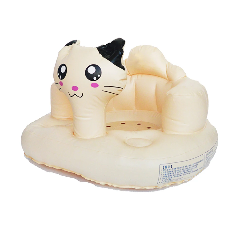 Portable Baby Learning Seat Inflatable Bath Chair PVC Sofa Shower Stool for Playing Eating Bathing Lounging