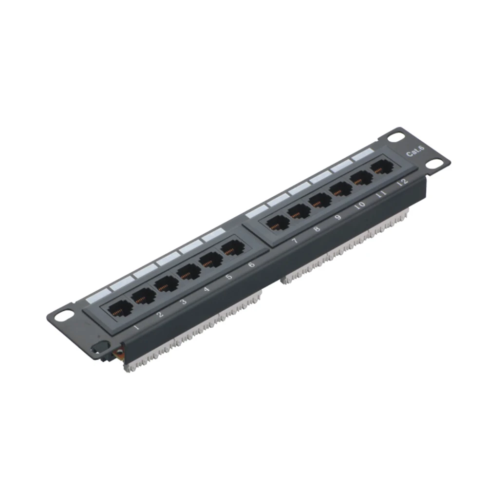 MT-4006 RJ45 8 12 Порт 1U сетевой патч-панель 10 дюймов стойку CAT6 коммутационная панель