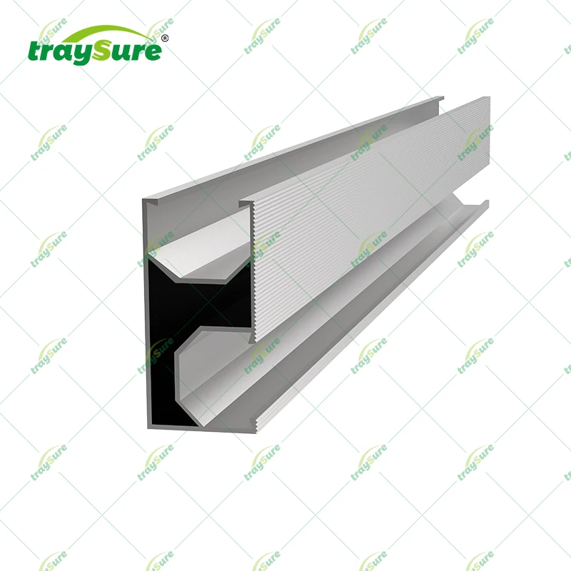TRAYSURE Rooftop Solar Mounting System Perforated Cable Tray Customized Metal Roofing Solar Panel Rail Solar Mounting System