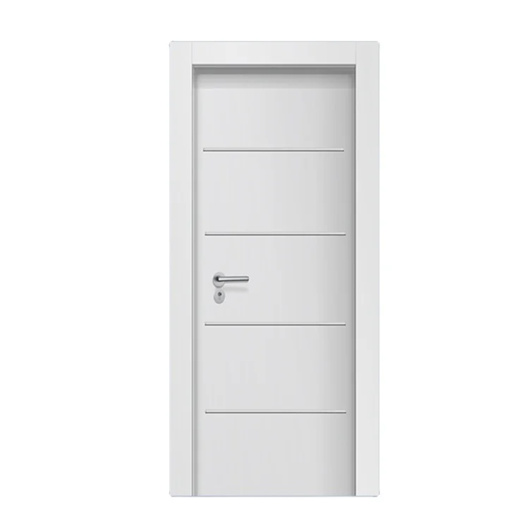 Modern Style Half Frosted Glass Bathroom Wc Interior Teak Wood Door Design