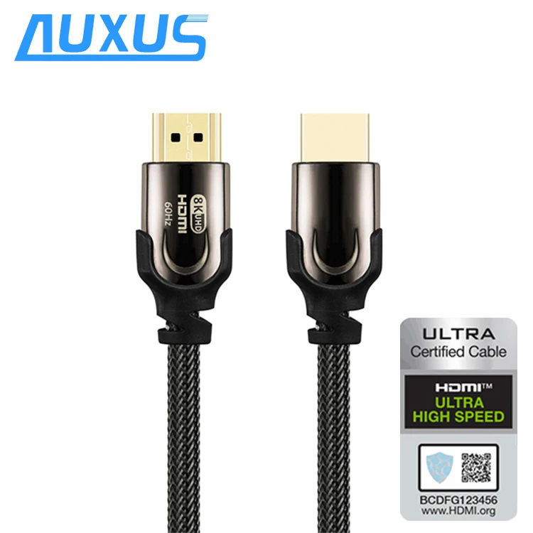 
Certified Ultra high speed HDMI cable YUV444 3D 8K@60Hz 4K@120Hz 48Gbps 4320P Gold HDMI cable with ethernet 