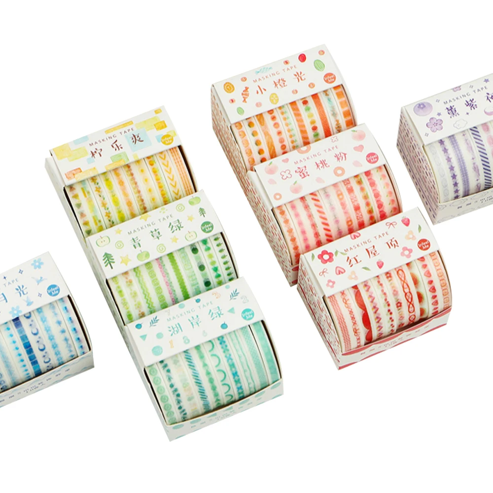 
Professional Customized Hand To Tear Masking Washi Tape DIY Manual Account Color Cartoon Tape Printing 