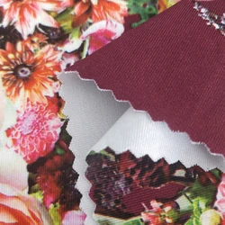 Good quality knitted 100D 4 way stretch spandex digital printed milk silk fabric for women