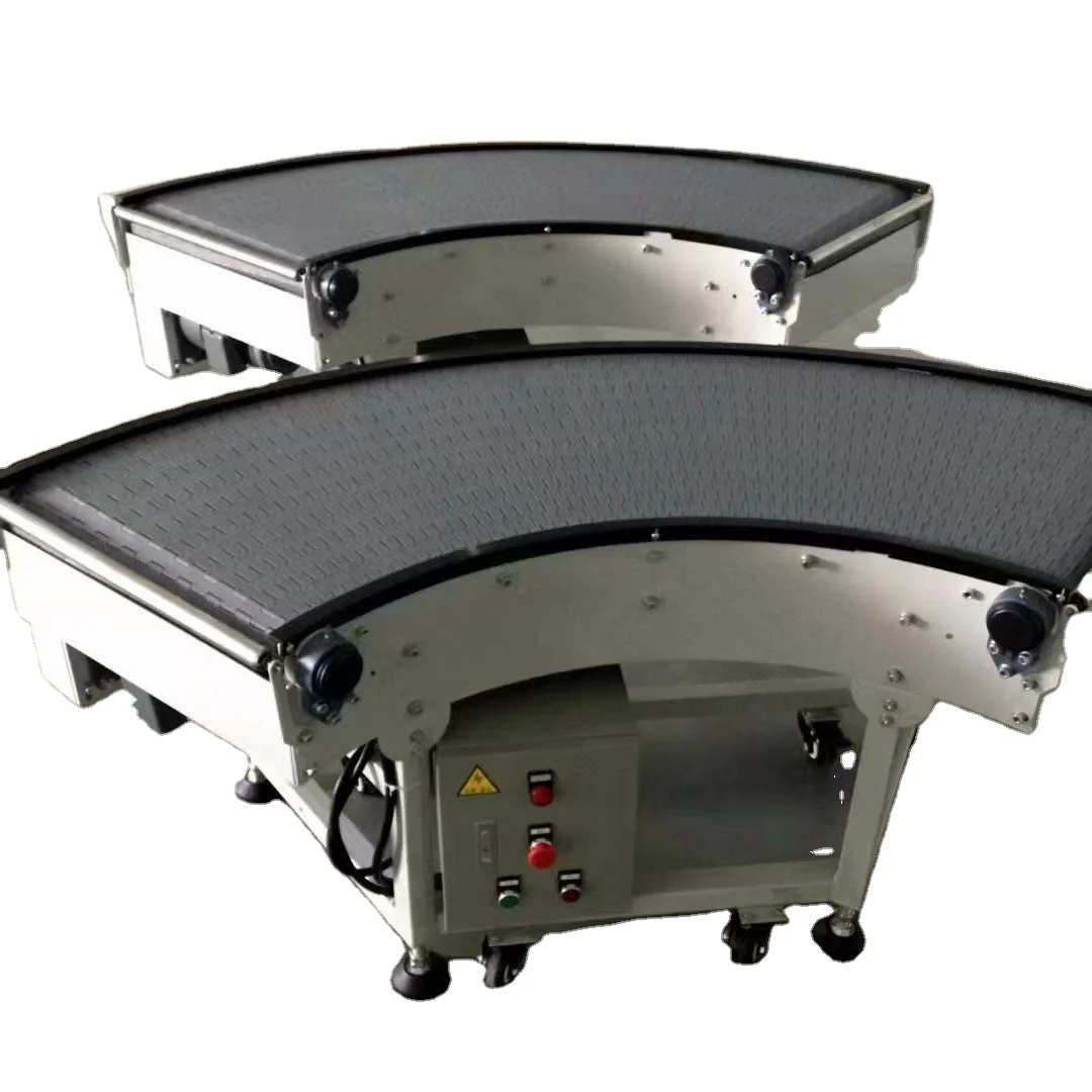Plastic modular chain plate Turn conveyor Big capacity Curved Belt Turn Conveyor Machine