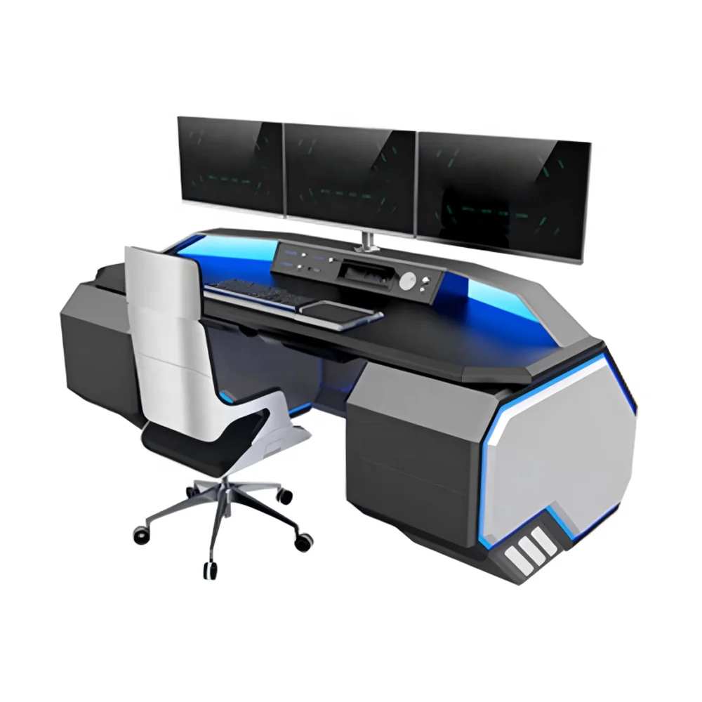HAOYUAN Brand Control Room Ergonomics Office Furniture Data Center Monitoring Consoles Desk Operator Command Center Workstations