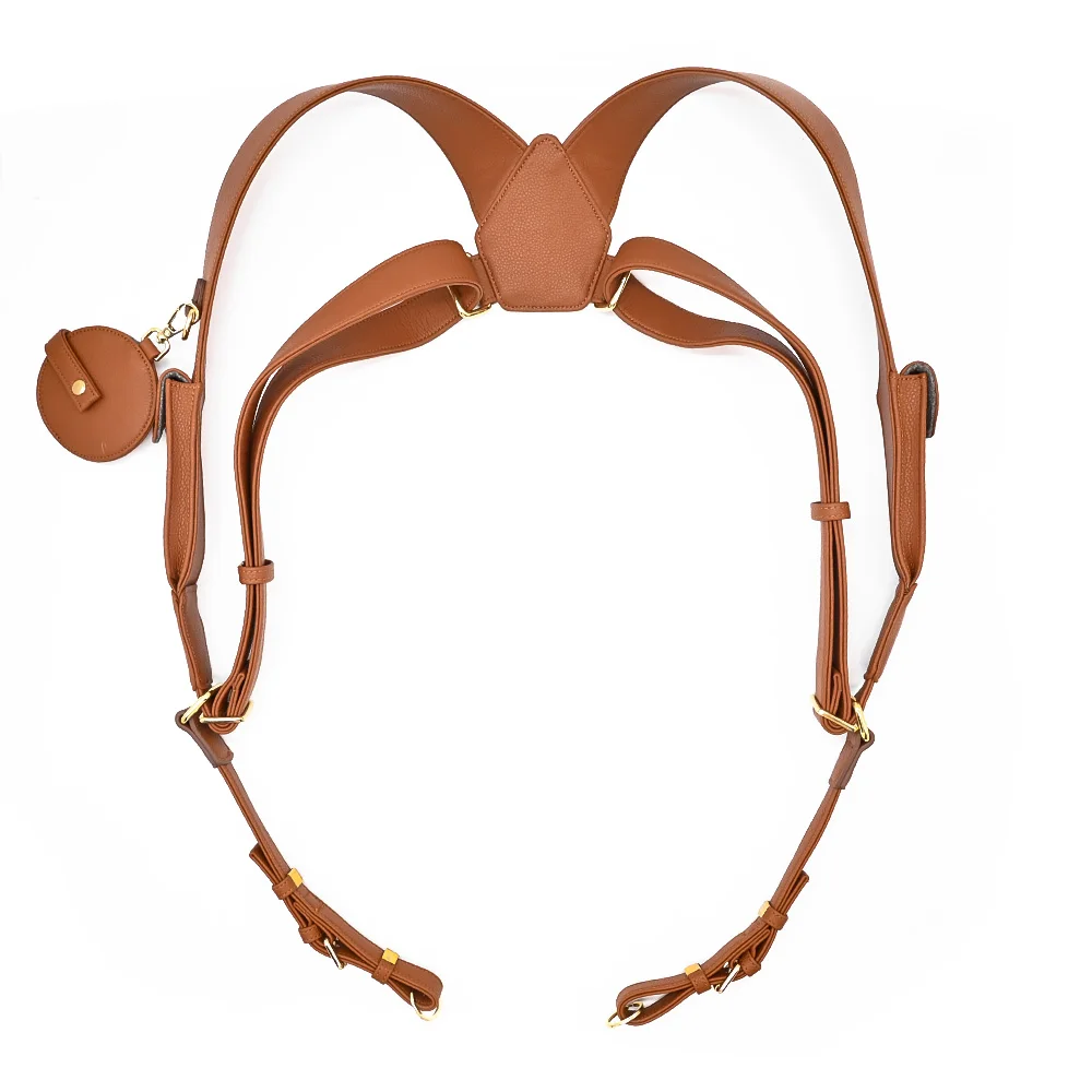 Best Quality Custom  Dual Camera Microfiber Leather Harness Strap 100% Shoulder  Camera Straps