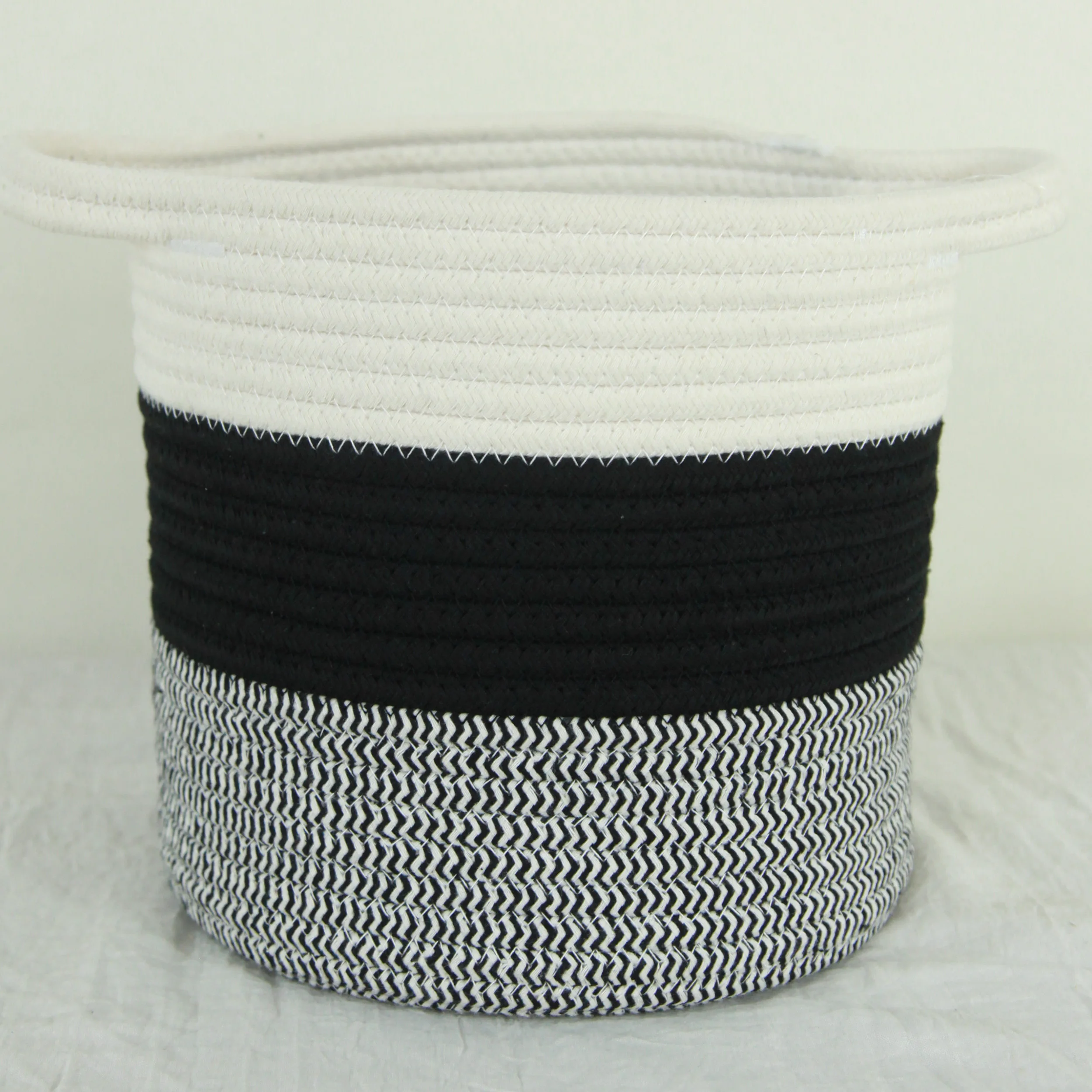 HUAYI cotton rope belt handle storage basket storage decorative basket for baby supplies