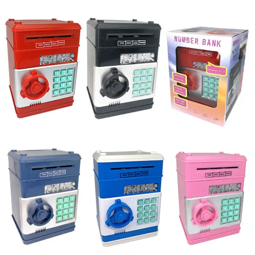 Multifunctional coin piggy bank decorative safes Great Educational Toy for wholesales