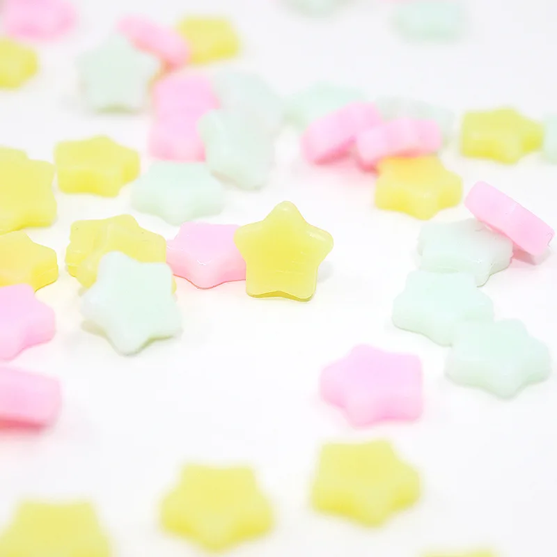 Mini Star Shape Candy Resin Cabochon Food Charms For DIY Slime Filler Cream Glue Handmade Decoration Material