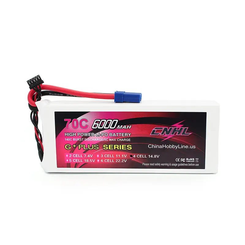 4s 14.8v 6000mah 70c cnhl g+plus  lipo battery with ec5 plug For SpeedRun Car boat
