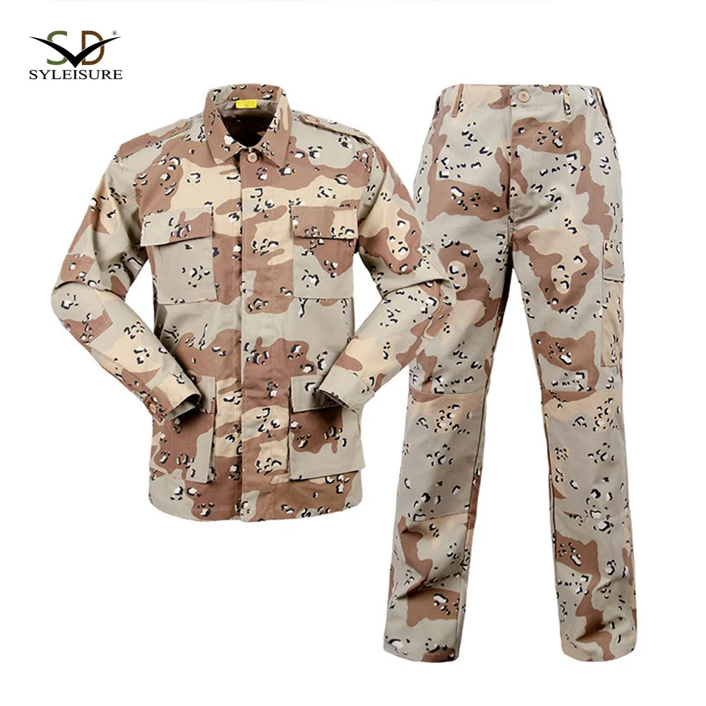 Типичная камуфляжная рубашка и брюки для костюма bdu в пустыне, тактическая форма