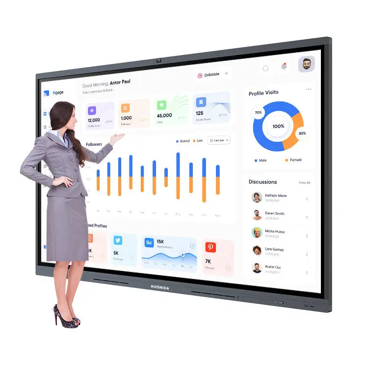 Kindergarten Interactive Whiteboard Multitouch All in One Pc Price of Interactive Whiteboard Education