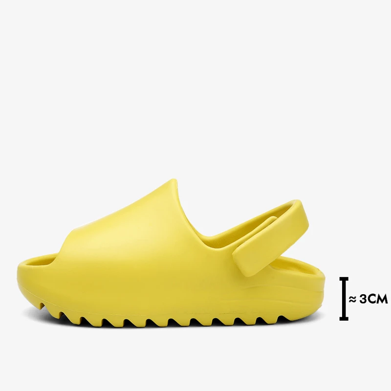  Сандалии Yeezy Детские с кокосовым узором мягкие пляжные тапочки для мальчиков и девочек родителей детей летняя