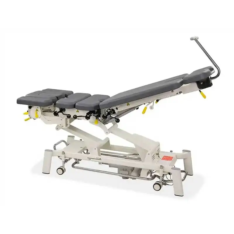 Fairworth-360 Professional Electric Lift Traction Table Chiropractic Instrument Electric Traction Chiropractic Bed with Wheels