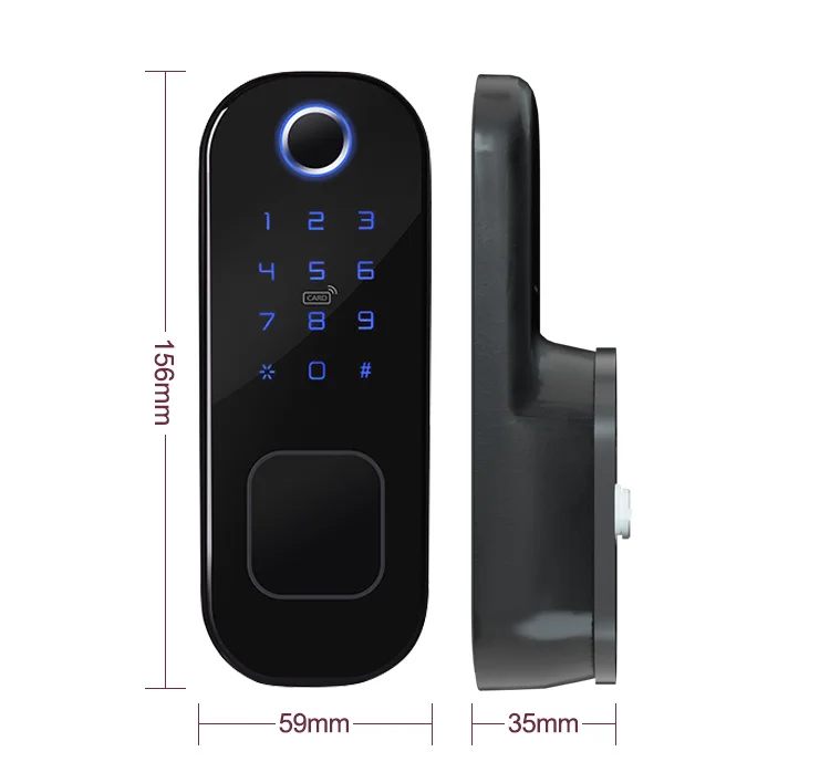 Smart Double Side Fingerprint Door Lock Remote Control High Security Key Tuya Digital Door Lock