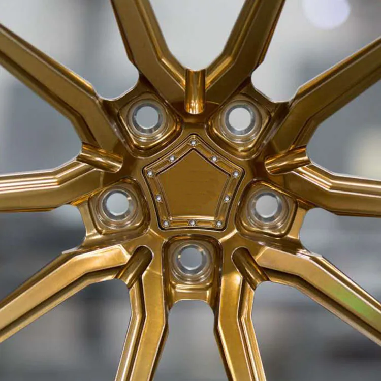 20x9 ET25 20x10.5 ET38 PCD 5x120 CB72.6 Glossy Gold Color Alloy Wheels Rims
