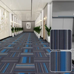 Office home and entertainment places are fully paved with spliced polypropylene carpet 50X50cm Asphalt bottom