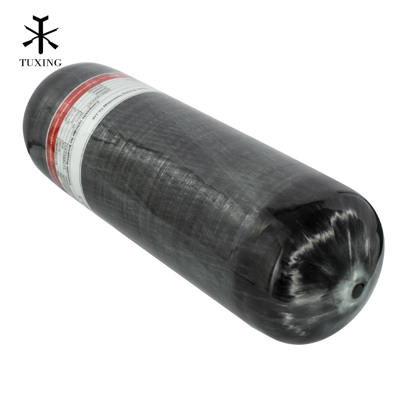TUXING High Quality Customized 6.8L 4500Psi 300Bar Snorkeling Diving Breathing Fire Fighting Carbon Fiber Air Tank Gas Cylinder