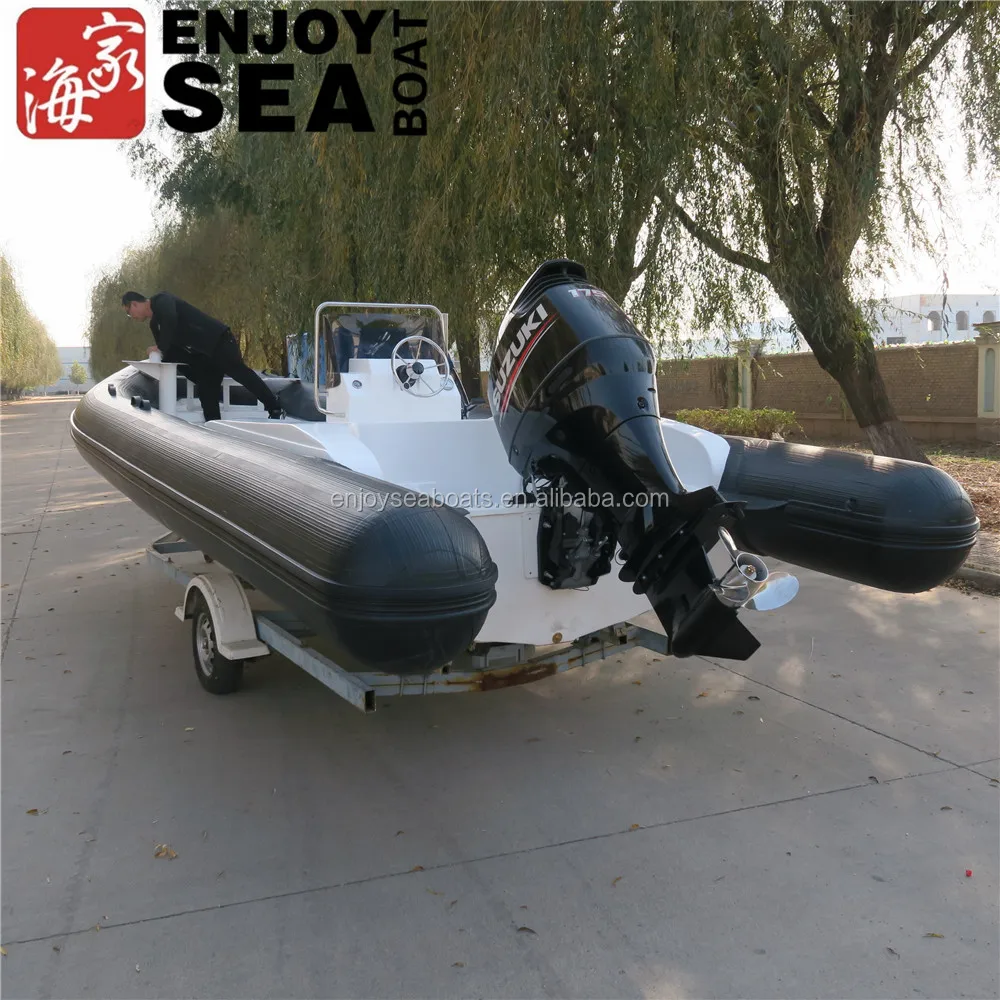 Hot Sale RIB760 Deep V Double Hull Hypalon/PVC Fiberglass RIB Inflatable Boat For Sale
