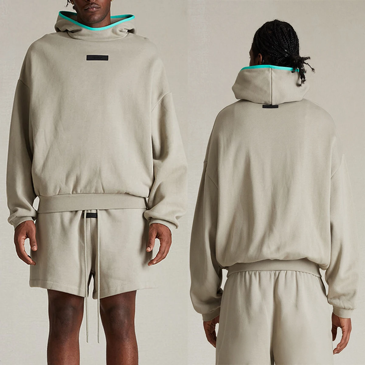 Unisex Essentials Blank Hoodie Custom Logo Sweatpants Hoodie Set Jogger Suit Sweatshirt Pullover Hooded Tracksuit Set