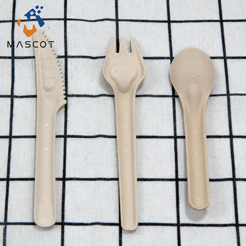 Heavy Duty Biodegradable Sugarcane Bagasse Spoon Sturdy Durable Sugarcane Spoon Soup