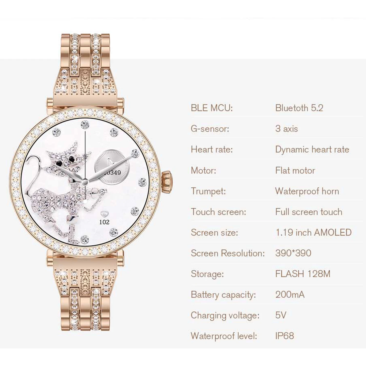 2024 популярные женские умные часы V602C 1 19 дюймов amooled BT Call Reloj Inteligente кислородные фитнес-часы