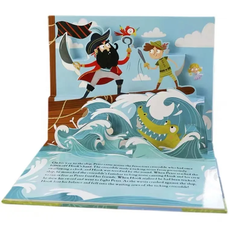 English Story Board Book Printing  Book  Custom Printing On Demand  For Kids Pop Up Story Books