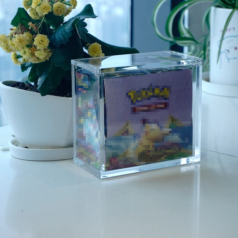 factory clear custom acrylic pokemoned booster box container
