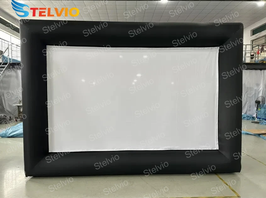 Wholesale 16FT Inflatable Movie Screen Customize Giant Moveable Screen TV Cinema For Outdoor Backyard Party Events