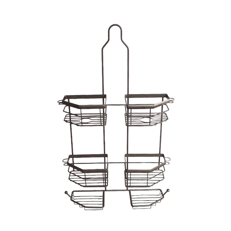 Extra Wide Metal Wire Over The Bathroom Shower Door Caddy Hanging Storage Organizer Center