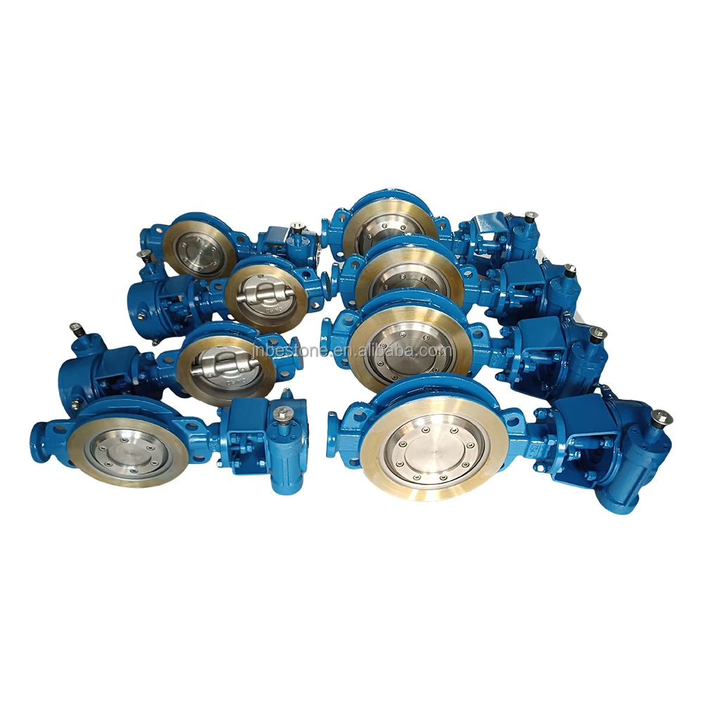 DN200 Hot selling ANSI150 Hard sealing Gear box wafer butterfly valve, metal to metal seat wafer type Butterfly Valve