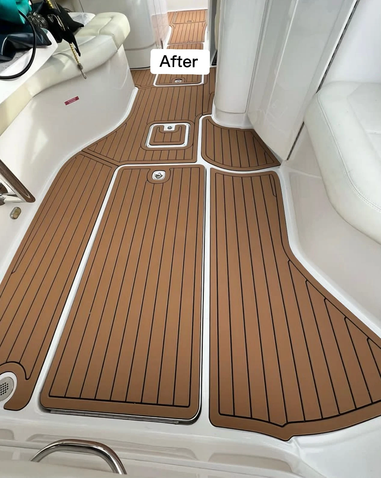 EVA Teak Foam Boat Decking Sheets Modern Design Durable Ultra-light Super Shock Outdoor Use Brushed Technics