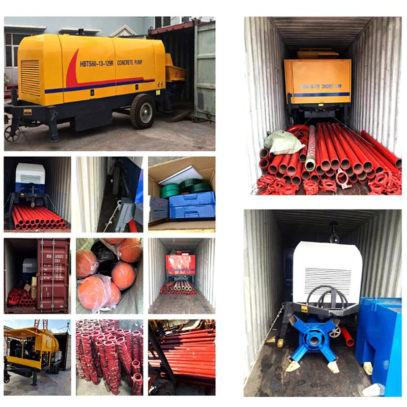 Electric And Diesel Motor Concrete Pump Hengyuan HBTS40-80 M3/H Concrete Pump Machine