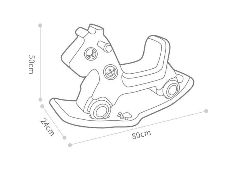 ABST Manufacturer Hot Selling plastic rocking Horse Animal Toys Walker Ride On Eco-Friendly Children Educational Toys Gifts