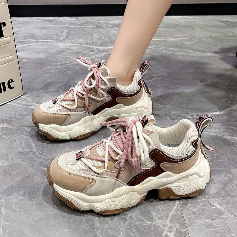 Heighten Increasing Fashion Casual Women Sneakers Custom LOGO Lady Chunky Shoes