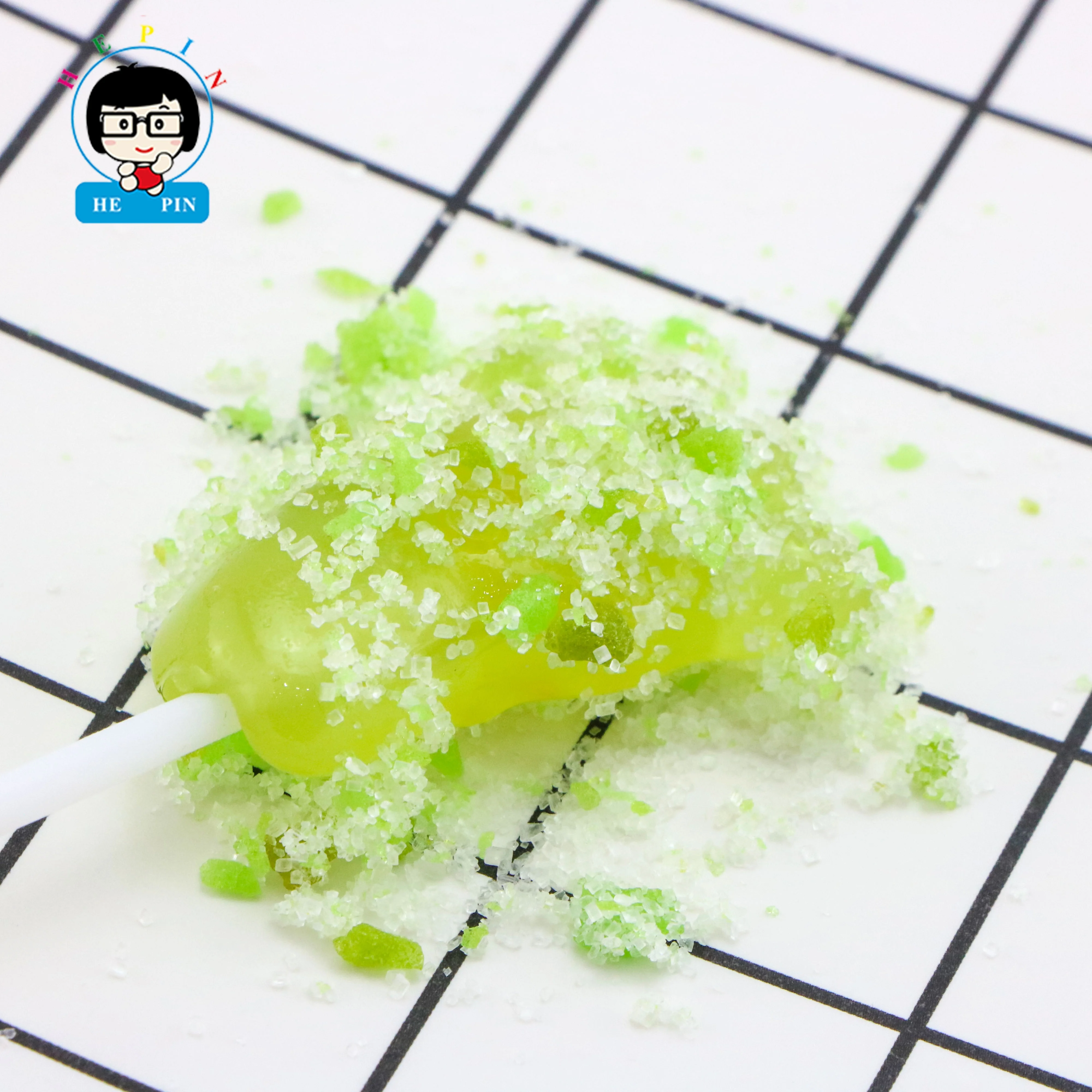 Foot Shape Lollipop with Magic Strong Popping Candy Fruits Flavor Jumping Lollipop Rock Candy