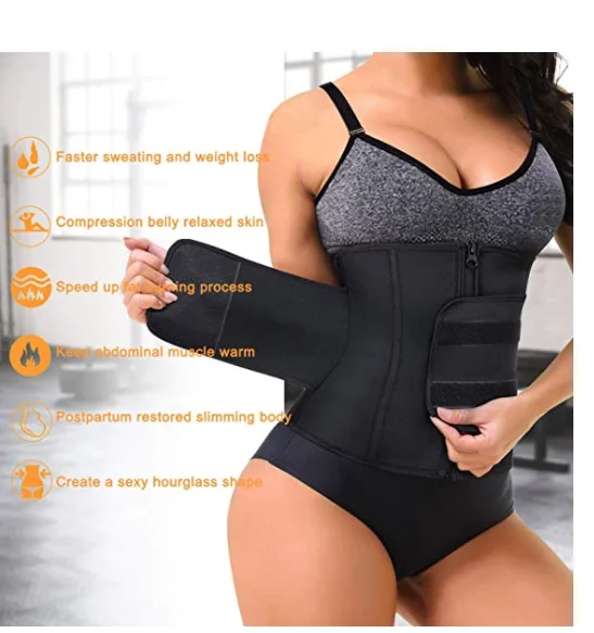 Women Waist Belt Trainer Vendor Tummy Control Sweat Girdle Workout Slim Belly Band for Weight Loss