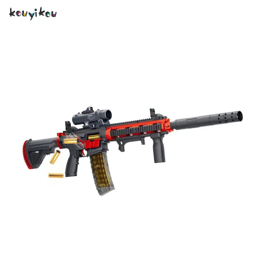 Outdoors Shooting Plastic Shell Ejection Toy Soft Bullet Gun Airsof Sniper Shooting Foam Mini Blaster Shotgun Soft Bullet Gun
