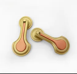 Hot Sale OEM Modern Simple Wine Cabinet Single Hole Brass Cabinet Door Handle Solid American White Wardrobe Panel Drawer Handle