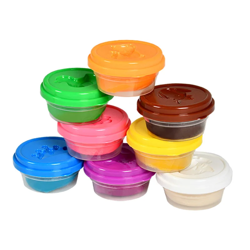 Montessori education DIY Toy for kid color clay set Colorful mud Play Dough Series with Animal Lid Mould Mud Play Dough PASS CPC